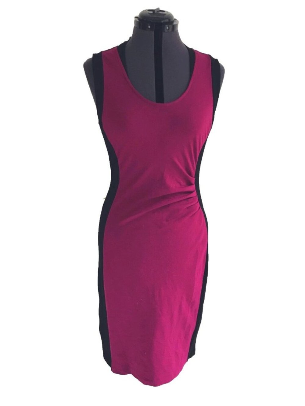 Kenneth Cole "Helice Dress"  Mulberry Black Sleeveless Dress, Size 12